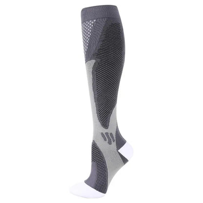Compression Socks For Running & Sport - 20-30 mmHg Knee High Black Anti Fatigue - ZOOMNSTORE