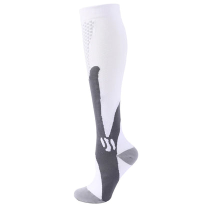 Compression Socks For Running & Sport - 20-30 mmHg Knee High Black Anti Fatigue - ZOOMNSTORE