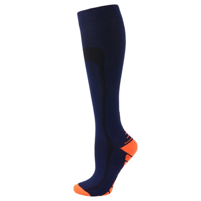 Compression Socks For Running & Sport - 20-30 mmHg Knee High Black Anti Fatigue - ZOOMNSTORE