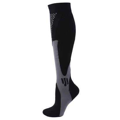 Compression Socks For Running & Sport - 20-30 mmHg Knee High Black Anti Fatigue - ZOOMNSTORE