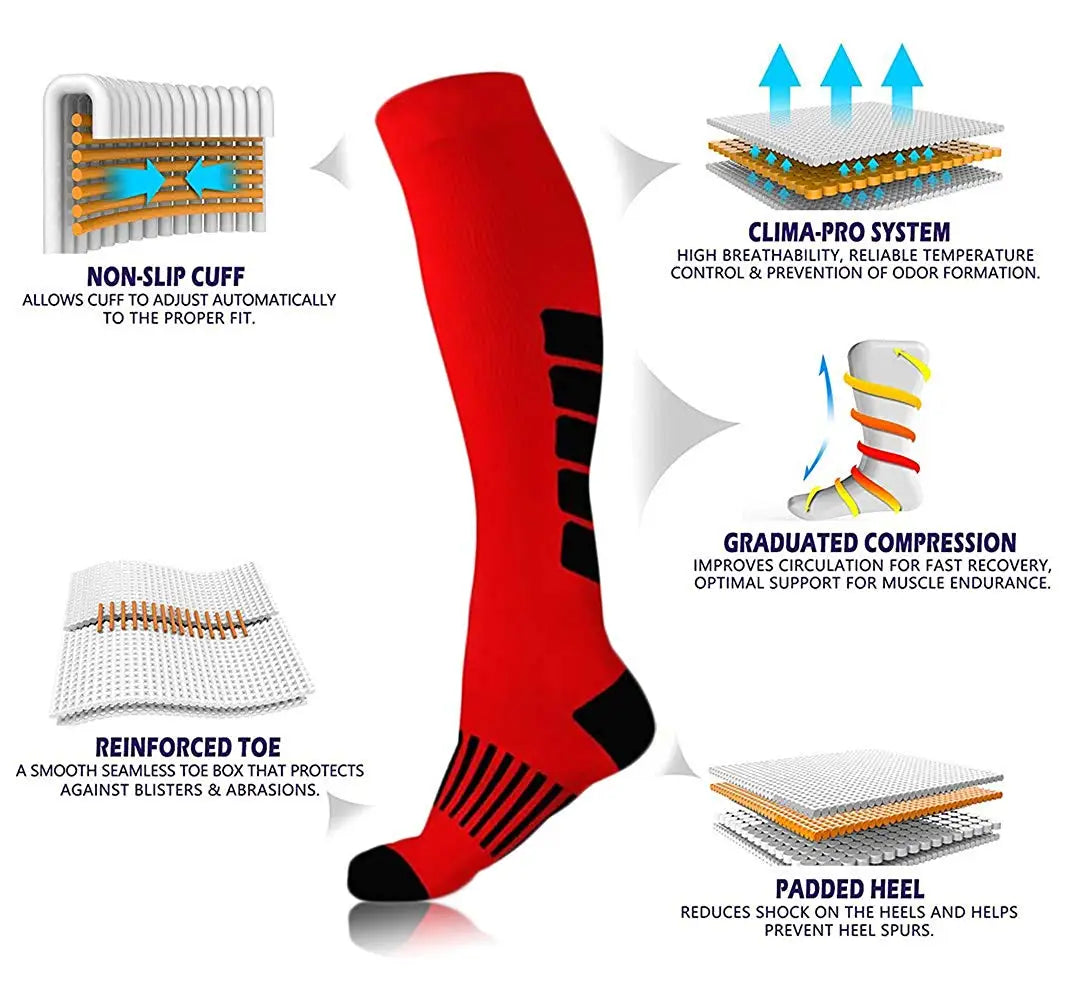 Compression Socks for Varicose Veins - Diabetic Support Sports  Hiking Gift for Men - ZOOMNSTORE
