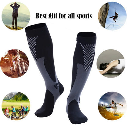 Compression Sports Socks - 3 Pairs Anti Slip Knee High Socks for Football & Basketball - ZOOMNSTORE