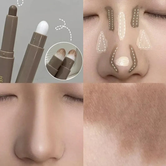 Contouring Pen Double-Ended Makeup Tool – Waterproof Cream Stick to Brighten Dull Skin - ZOOMNSTORE