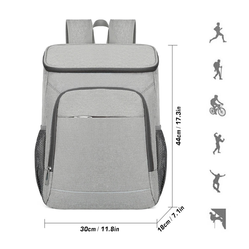 30L Insulated Cooler Backpack - Leakproof Lunch Bag for Camping Hiking Picnics Beach - ZOOMNSTORE