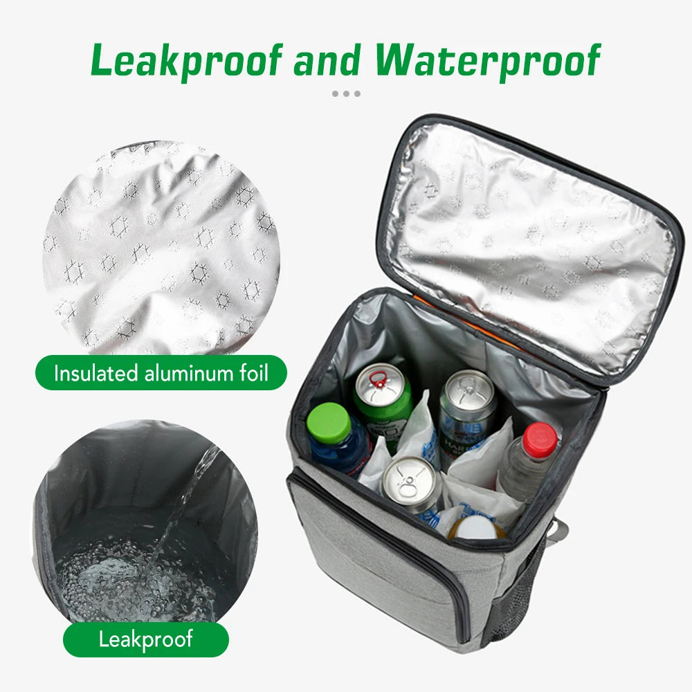 30L Insulated Cooler Backpack - Leakproof Lunch Bag for Camping Hiking Picnics Beach - ZOOMNSTORE