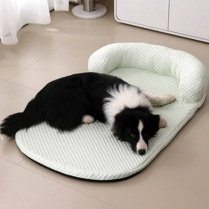 Cooling Dog Bed – Large Breathable Pet Mattress with Ice Silk Fabric & 3D Sponge Cushion - ZOOMNSTORE