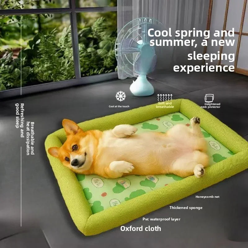 Cooling Dog Bed Mat - Summer Pet Accessory for Small to Medium Breeds - ZOOMNSTORE