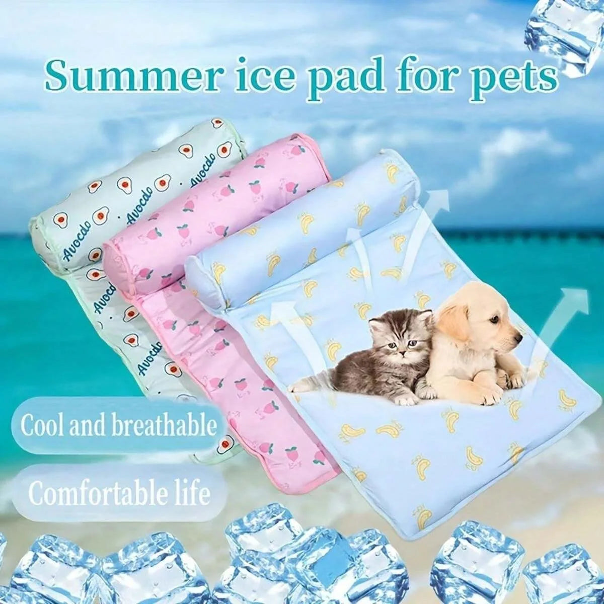 Cooling Dog Mat - Breathable Summer Pet Pad for Small to Large Dogs and Cats - ZOOMNSTORE