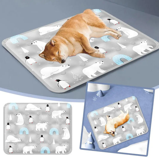 Cooling Dog Mat - Washable Summer Pet Bed for Small to Large Dogs and Cats - ZOOMNSTORE