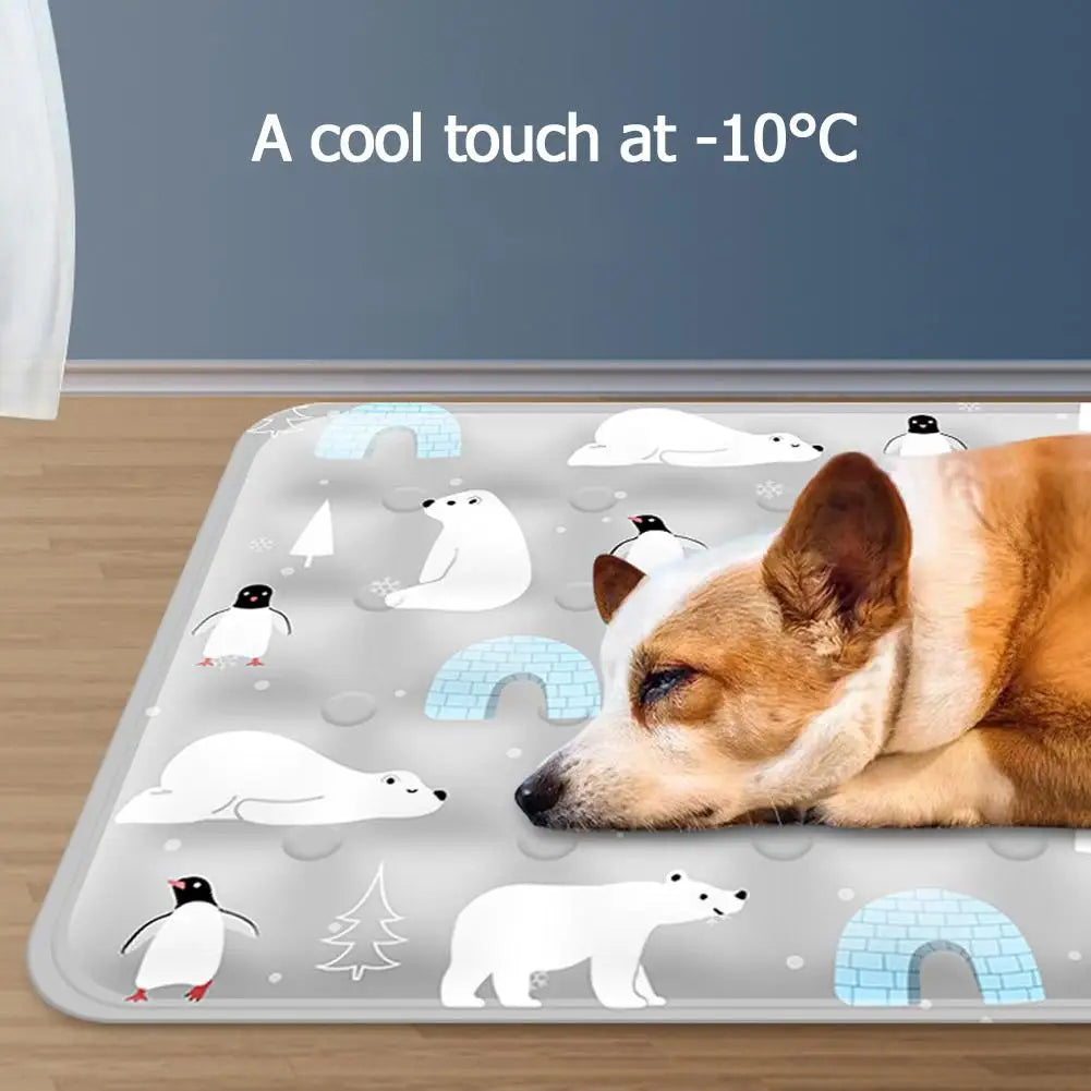 Cooling Dog Mat - Washable Summer Pet Bed for Small to Large Dogs and Cats - ZOOMNSTORE