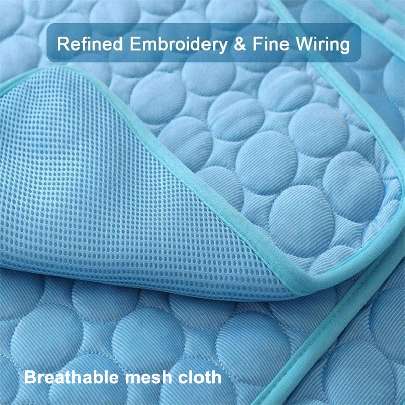 Cooling Dog Mat - Summer Washable Pet Bed for Small to Large Dogs and Cats - ZOOMNSTORE