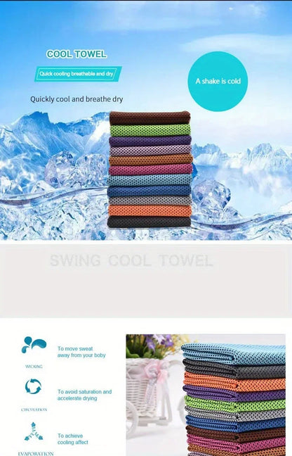 1-10 pcs Cooling Towel Instant Relief Microfiber Cool Towels Chilling Neck Wrap Ice Cold Rags Sports Fitness Camping Cycling - ZOOMNSTORE