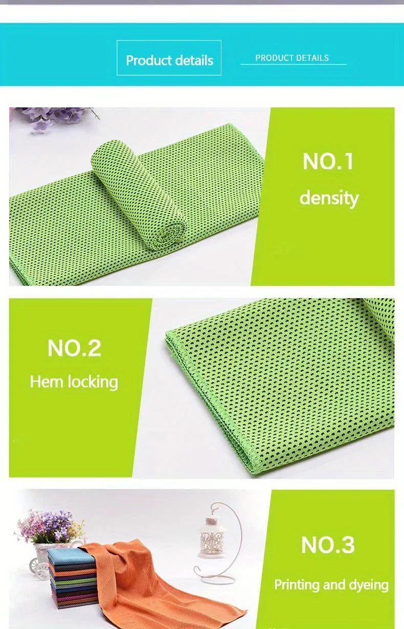 1-10 pcs Cooling Towel Instant Relief Microfiber Cool Towels Chilling Neck Wrap Ice Cold Rags Sports Fitness Camping Cycling - ZOOMNSTORE