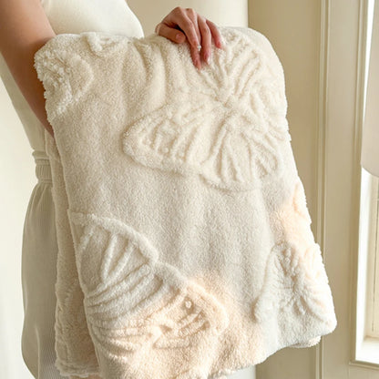 Winter Flannel Blanket - Coral Fleece Solid Color Nap Blanket - ZOOMNSTORE