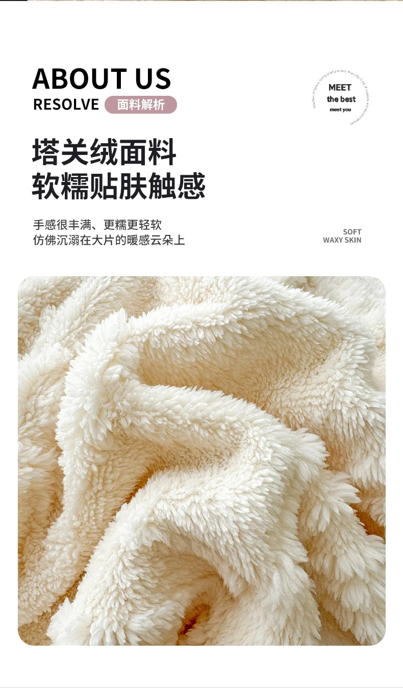 Winter Flannel Blanket - Coral Fleece Solid Color Nap Blanket - ZOOMNSTORE