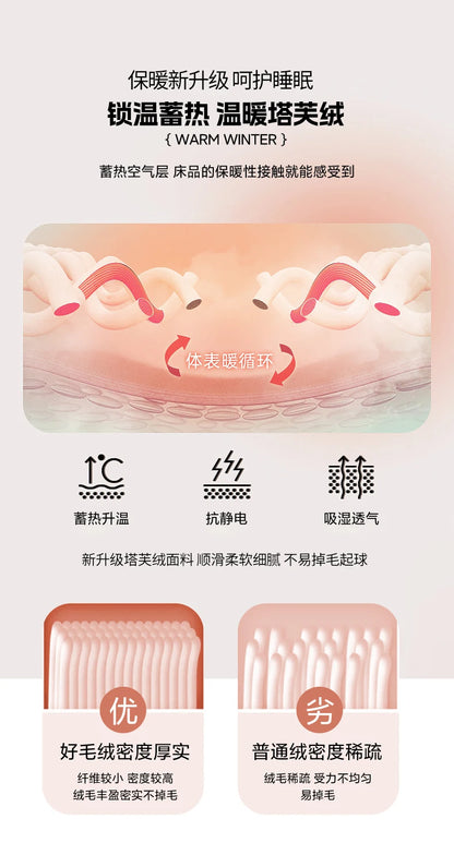 Winter Flannel Blanket - Coral Fleece Solid Color Nap Blanket - ZOOMNSTORE