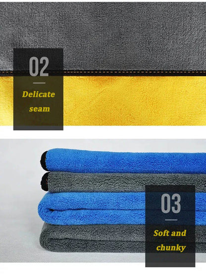 Coral Fleece Pet Towel - Absorbent Quick Drying Double-Sided Bath Towel for Cats & Small Dogs - ZOOMNSTORE