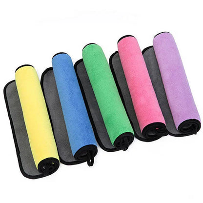 Coral Fleece Pet Towel - Absorbent Quick Drying Double-Sided Bath Towel for Cats & Small Dogs - ZOOMNSTORE