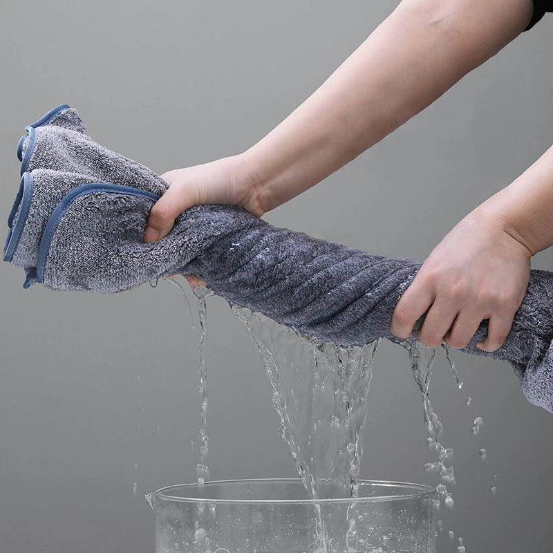 Bamboo Charcoal Bath Towel - Thick Super Absorbent  Quick Drying - ZOOMNSTORE