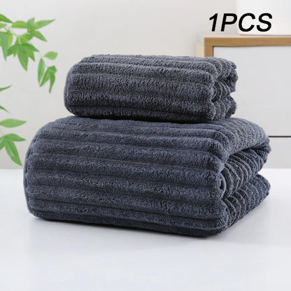Bamboo Charcoal Bath Towel - Thick Super Absorbent  Quick Drying - ZOOMNSTORE
