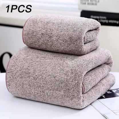 Bamboo Charcoal Bath Towel - Thick Super Absorbent  Quick Drying - ZOOMNSTORE
