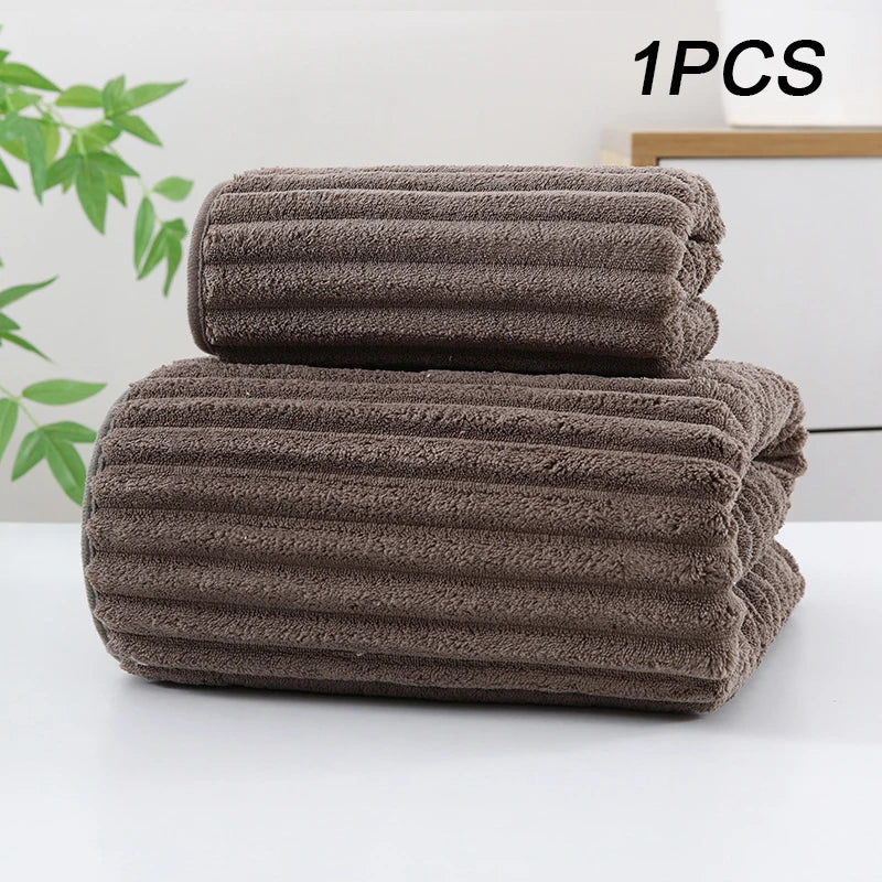 Bamboo Charcoal Bath Towel - Thick Super Absorbent  Quick Drying - ZOOMNSTORE