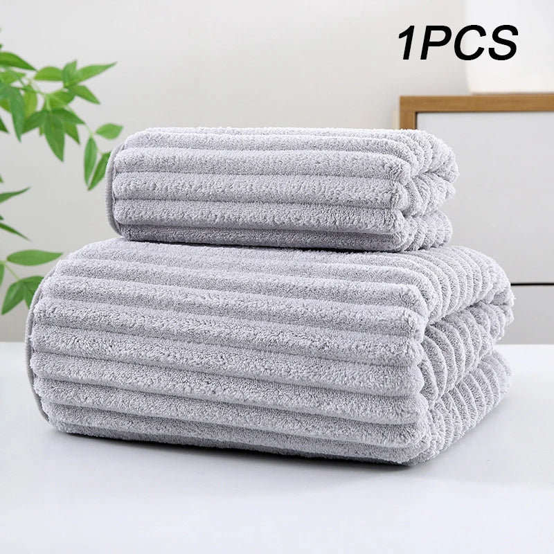 Bamboo Charcoal Bath Towel - Thick Super Absorbent  Quick Drying - ZOOMNSTORE