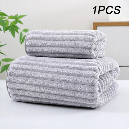 Bamboo Charcoal Bath Towel - Thick Super Absorbent  Quick Drying - ZOOMNSTORE