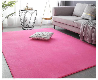 Coral Velvet Carpet – Modern Area Rug With Non Slip Backing For Living Room - ZOOMNSTORE