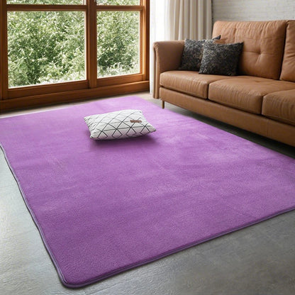 Coral Velvet Carpet – Modern Area Rug With Non Slip Backing For Living Room - ZOOMNSTORE