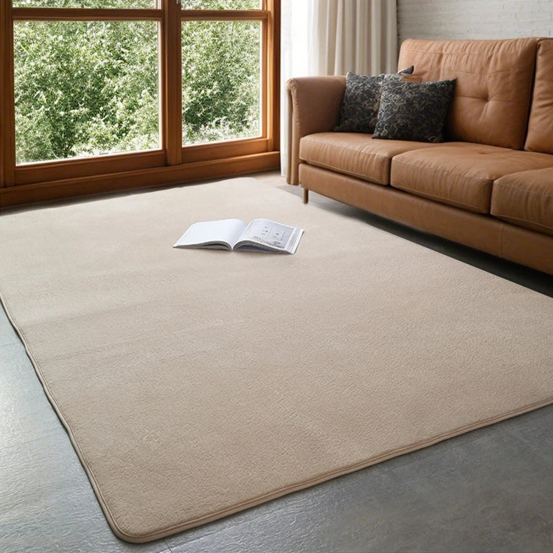 Coral Velvet Carpet – Modern Area Rug With Non Slip Backing For Living Room - ZOOMNSTORE