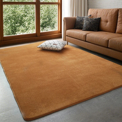 Coral Velvet Carpet – Modern Area Rug With Non Slip Backing For Living Room - ZOOMNSTORE