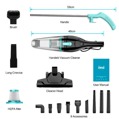 Corded Handheld Vacuum – INSE R3S 16Kpa Suction Long Cord Vacuum Cleaner for Car & Hard Floors - ZOOMNSTORE