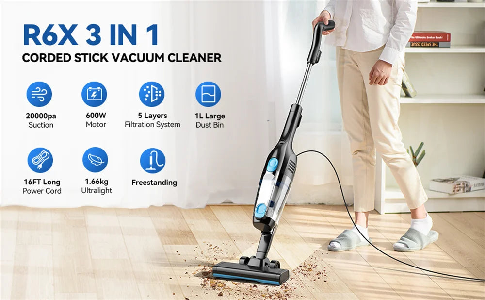 Corded Handheld Vacuum – INSE R3S 16Kpa Suction Long Cord Vacuum Cleaner for Car & Hard Floors - ZOOMNSTORE