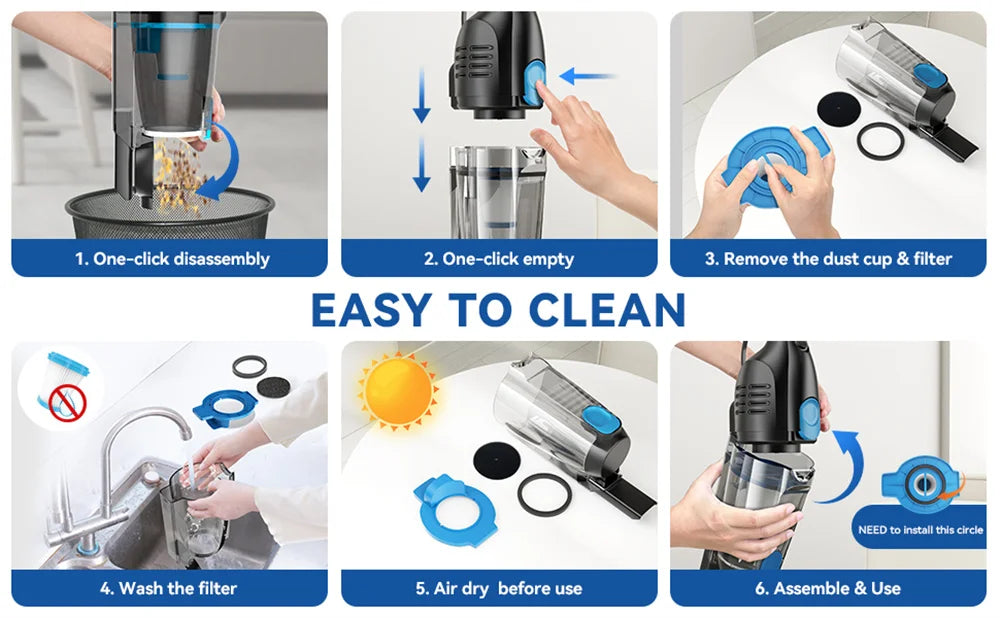 Corded Handheld Vacuum – INSE R3S 16Kpa Suction Long Cord Vacuum Cleaner for Car & Hard Floors - ZOOMNSTORE