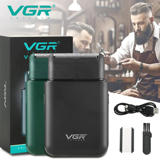 Cordless Beard Trimmer - VGR V-390 Rechargeable Electric Shaver for Men - ZOOMNSTORE