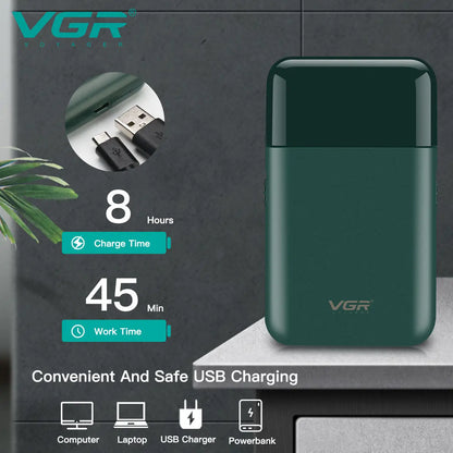 Cordless Beard Trimmer - VGR V-390 Rechargeable Electric Shaver for Men - ZOOMNSTORE