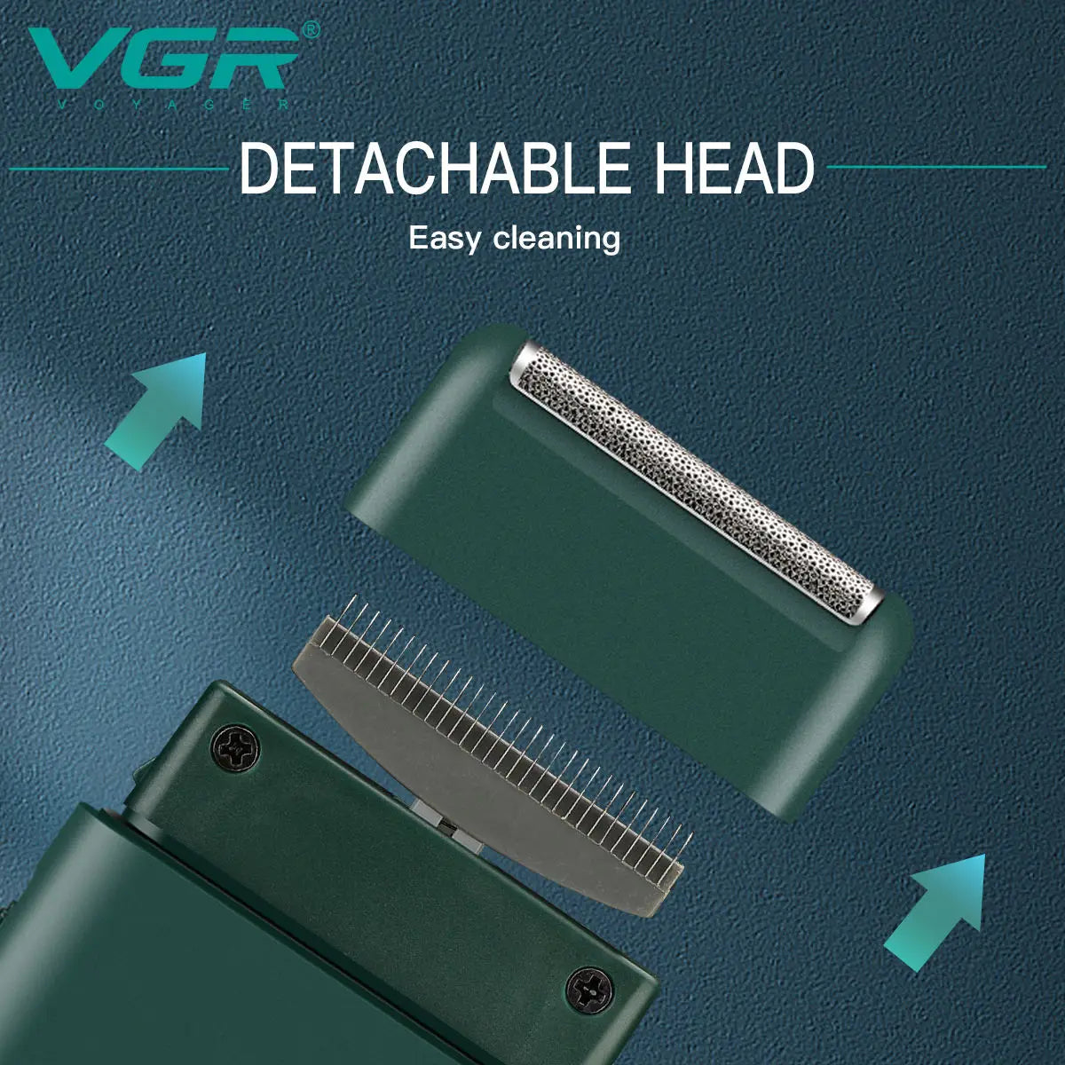 Cordless Beard Trimmer - VGR V-390 Rechargeable Electric Shaver for Men - ZOOMNSTORE
