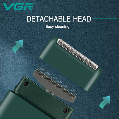 Cordless Beard Trimmer - VGR V-390 Rechargeable Electric Shaver for Men - ZOOMNSTORE