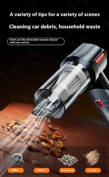 Cordless Car Vacuum | Powerful Wireless Portable Vacuum Cleaner with HEPA Filter - ZOOMNSTORE