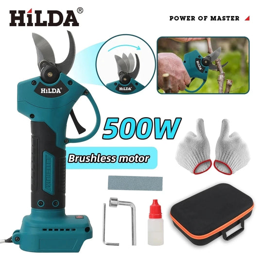 Cordless Electric Pruning Shears - 500W Brushless Garden Scissors for Makita 18V Battery - ZOOMNSTORE