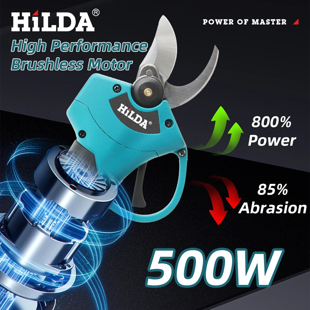 Cordless Electric Pruning Shears - 500W Brushless Garden Scissors for Makita 18V Battery - ZOOMNSTORE