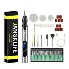 Cordless Rotary Tool Kit – USB Rechargeable Wireless Mini Rotary Drill for Woodworking & Jewelry - ZOOMNSTORE