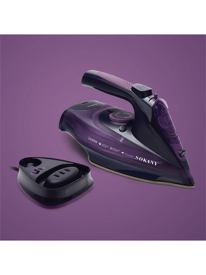 Cordless Steam Iron SONAKY 2 In 1 | Ceramic Soleplate & Adjustable Variable Steam - ZOOMNSTORE