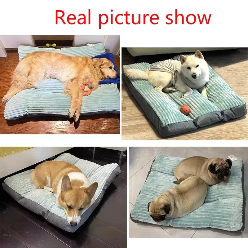 Corduroy Dog Bed - Soft Washable Sleeping Mat for Small to Large Dogs - ZOOMNSTORE