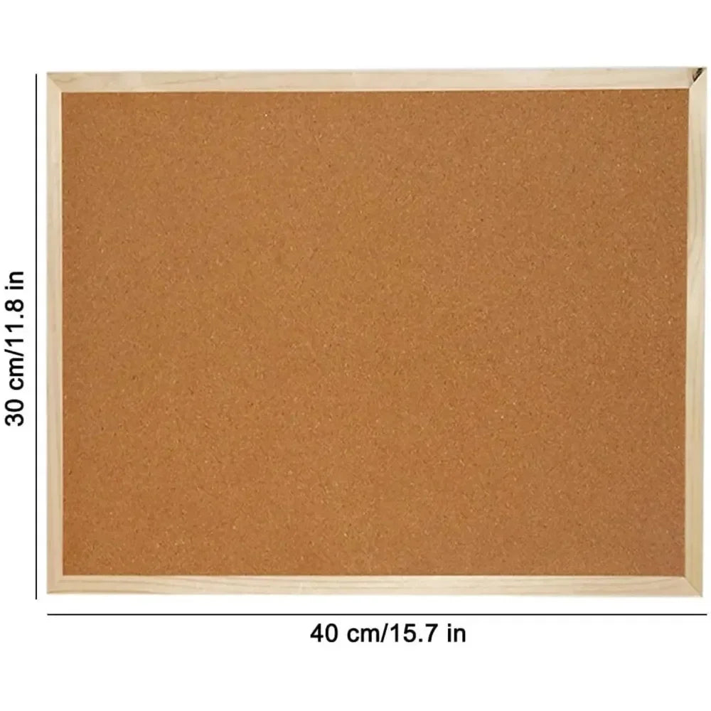 Cork Bulletin Board – Retro Cork Frame Double Sided Photo Display Board for Office & Home - ZOOMNSTORE