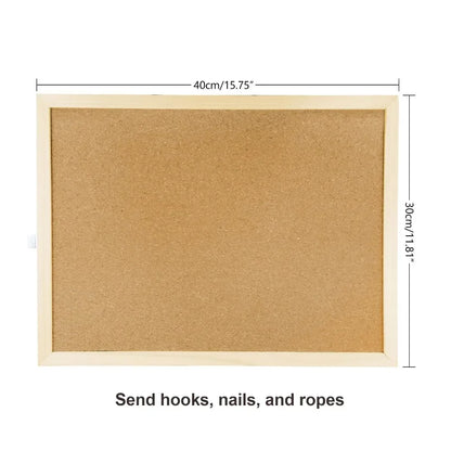 Cork Bulletin Board – Retro Cork Frame Double Sided Photo Display Board for Office & Home - ZOOMNSTORE