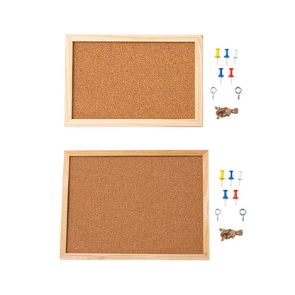 Cork Bulletin Board - Wood Framing Board With Push Pins | Eco Friendly Cork Display - ZOOMNSTORE