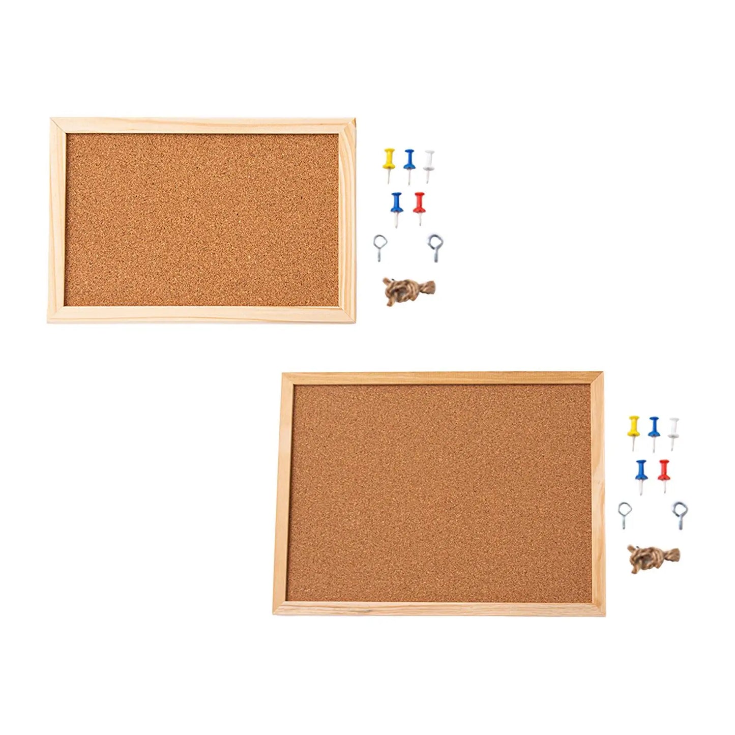 Cork Bulletin Board - Wood Framing Board With Push Pins | Eco Friendly Cork Display - ZOOMNSTORE