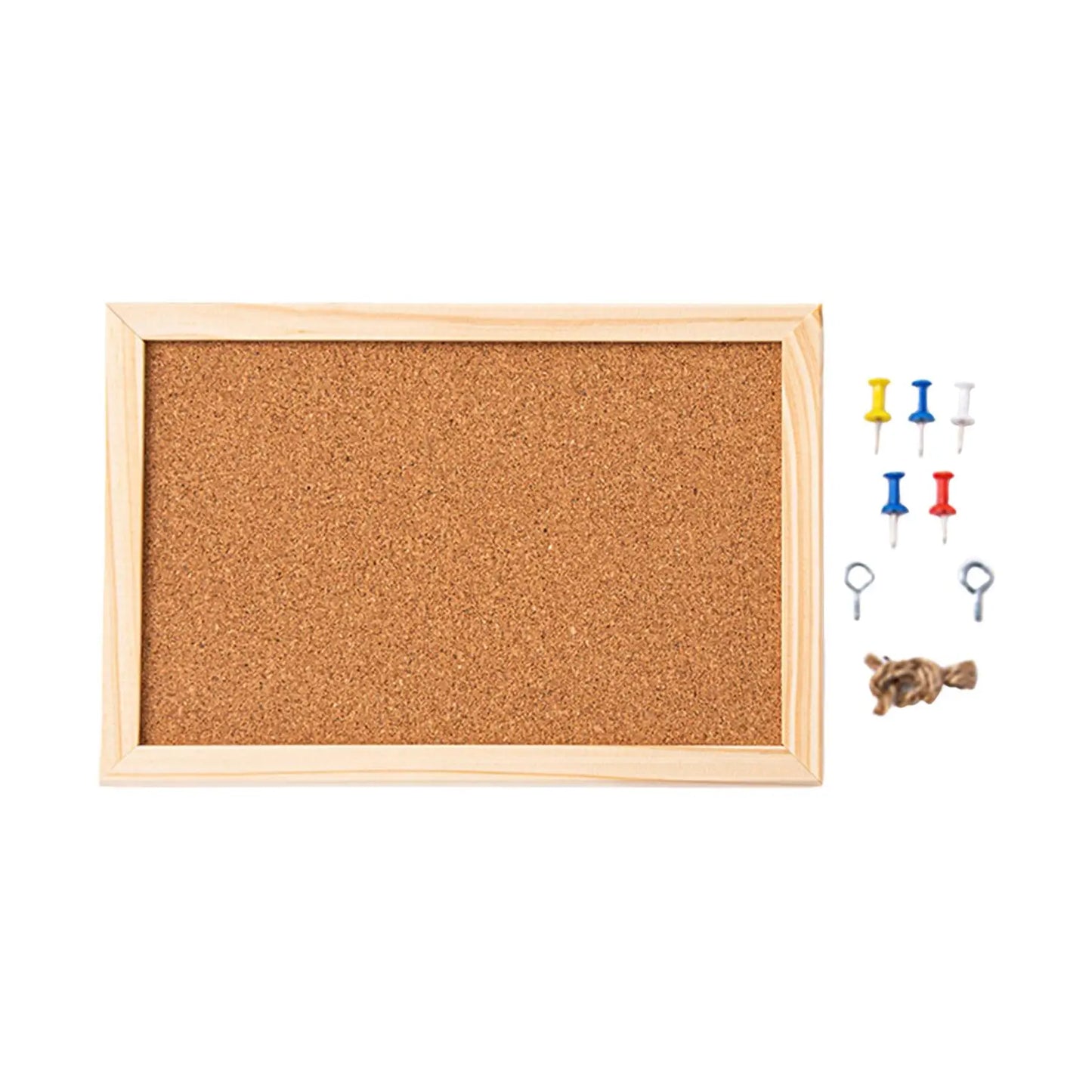 Cork Bulletin Board - Wood Framing Board With Push Pins | Eco Friendly Cork Display - ZOOMNSTORE